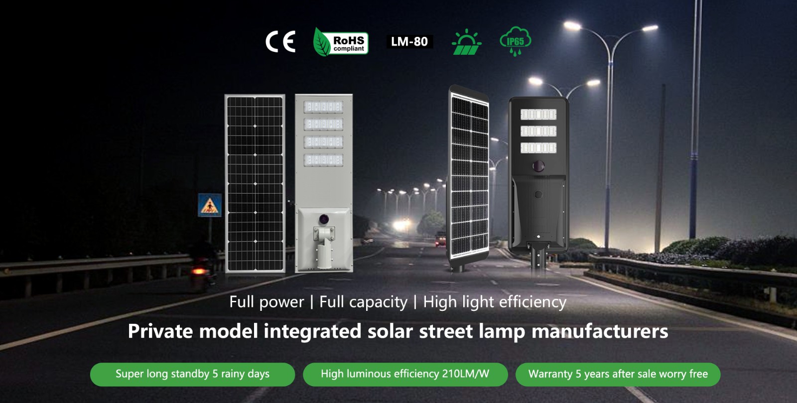 solar led luces de calle fabrica