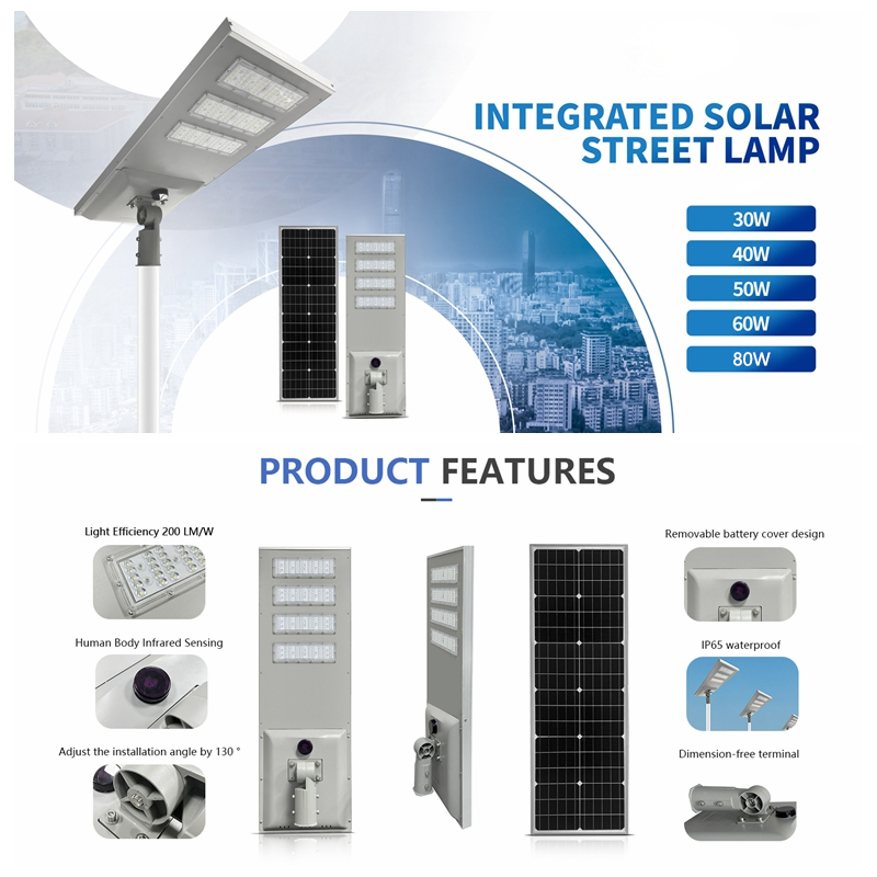 100w solar led street light