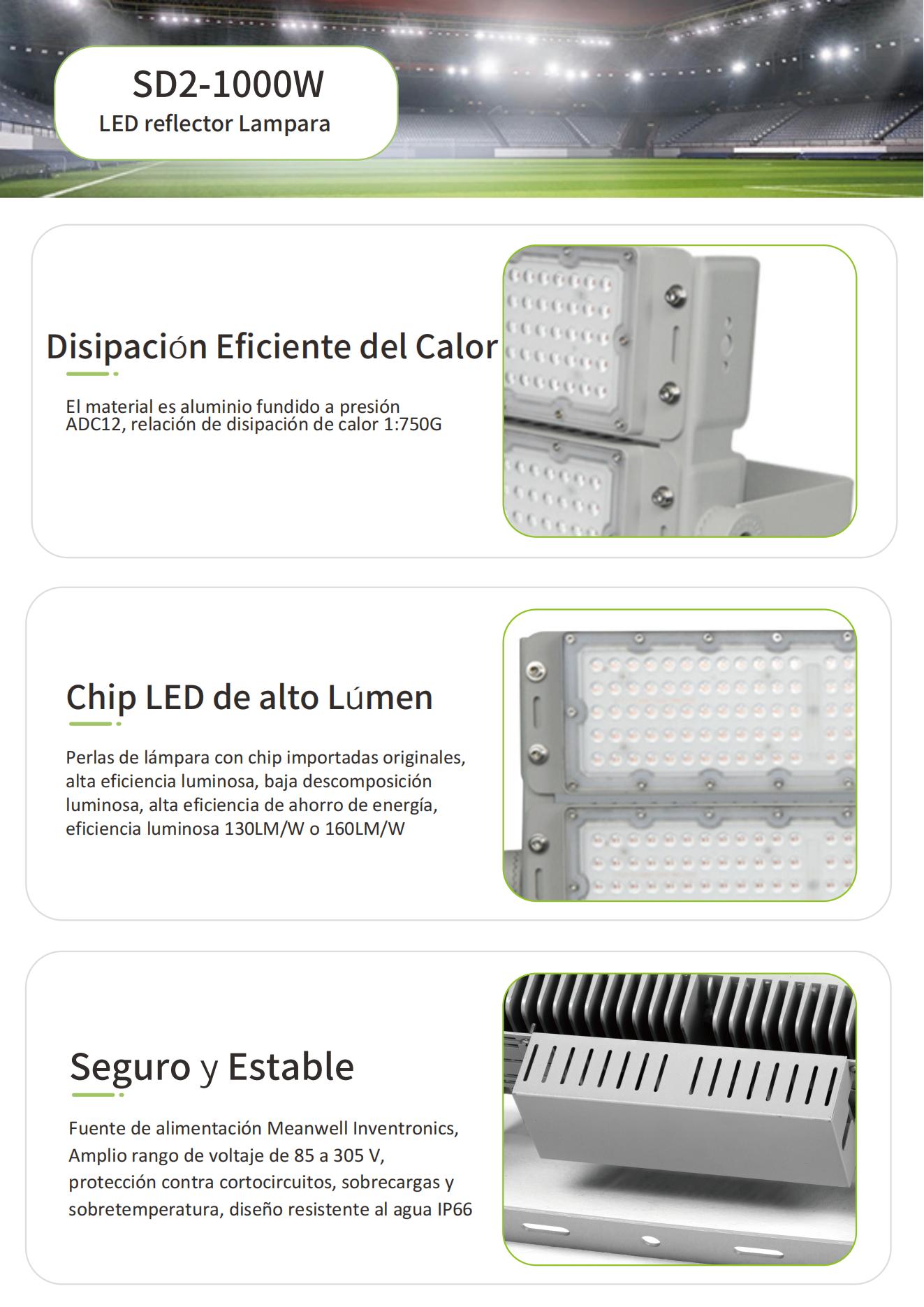 iluminación para canchas deportivas