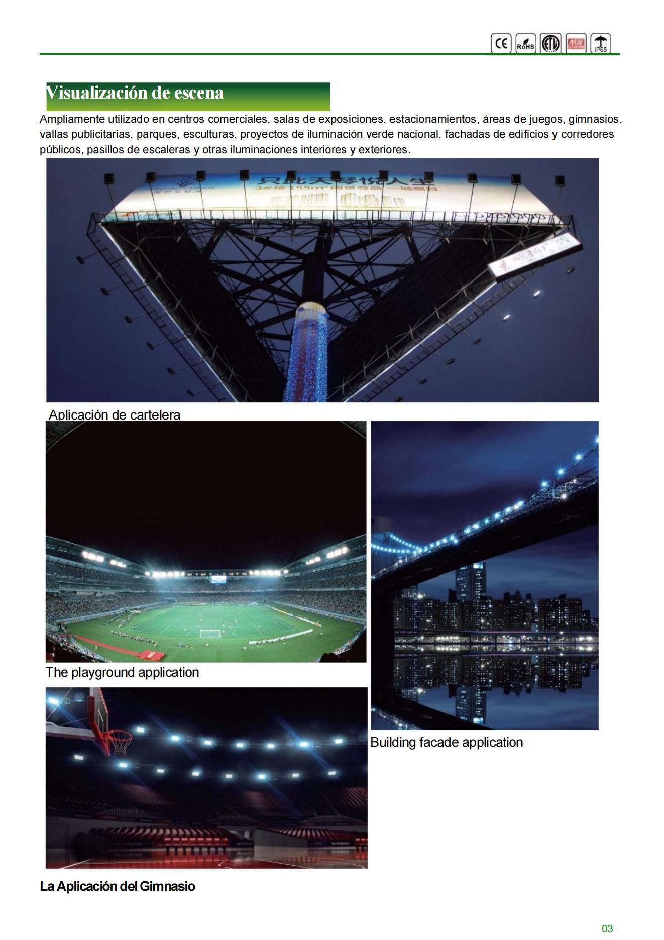 fabricante de luces led para estadios